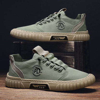 Men's casual canvas shoes with breathable mesh lining in multiple colors