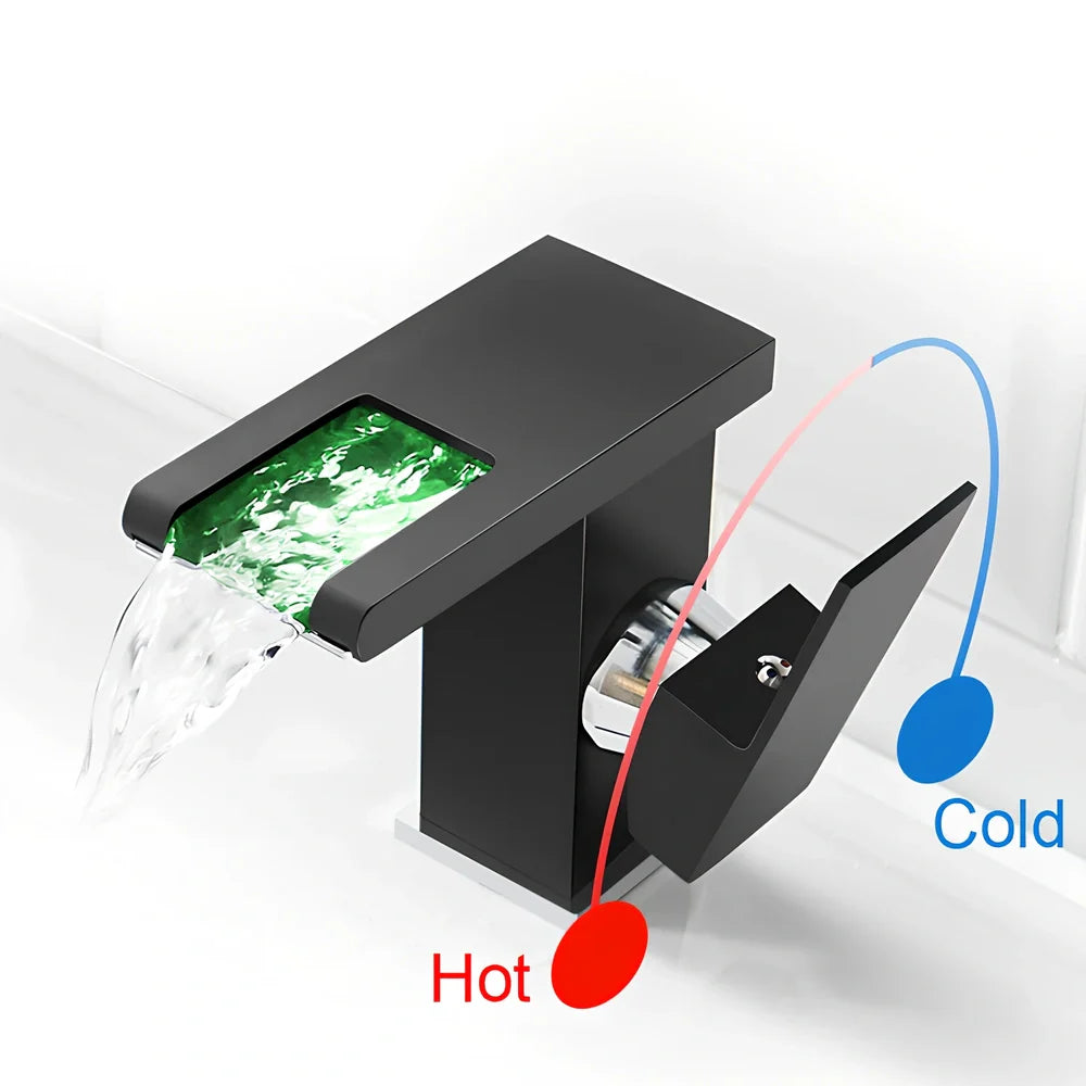 Automatic sensor basin faucet with chrome finish and 304 stainless steel construction