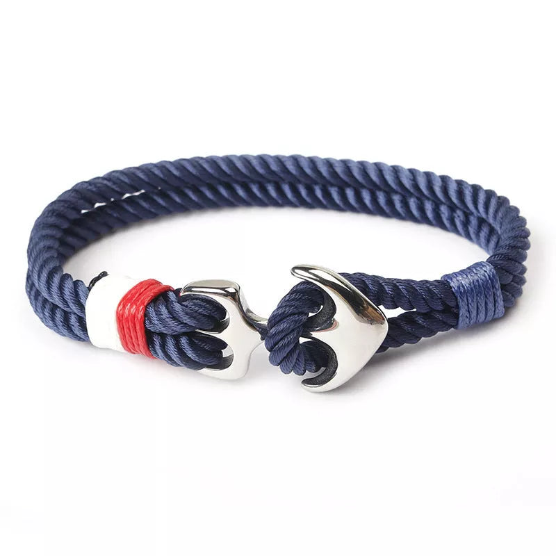Marin Bracelets for men with anchor design in various colors