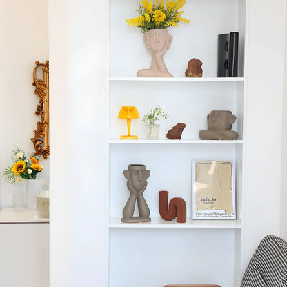 Handcrafted 25 cm ceramic vase with silk cloth drape and PVC base in three styles for home decoration