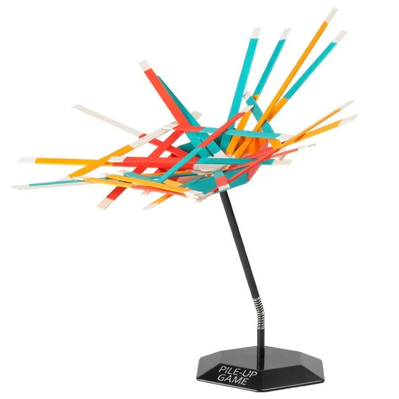 Children's educational board game with gravity balance training for 4-6 year olds, featuring a 28×13×8cm plastic design that develops thinking skills through buckle game mechanics