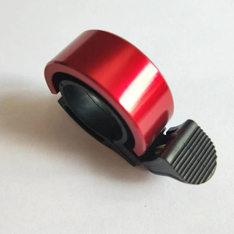 Sleek aluminum alloy bicycle bell with advanced sound alarm for safe cycling on mountain bikes and road bikes