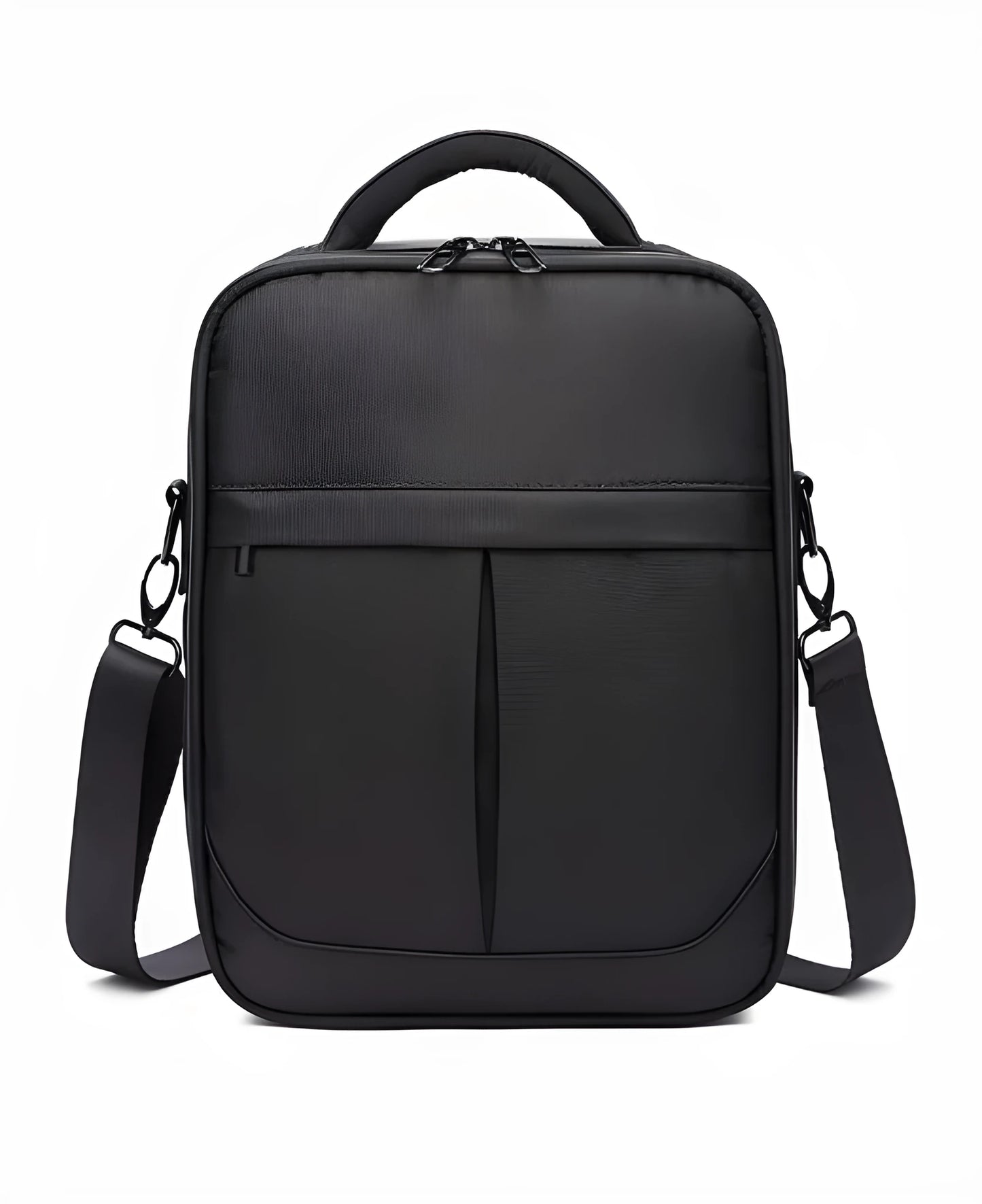 Black Oxford fabric men's shoulder messenger bag with adjustable strap