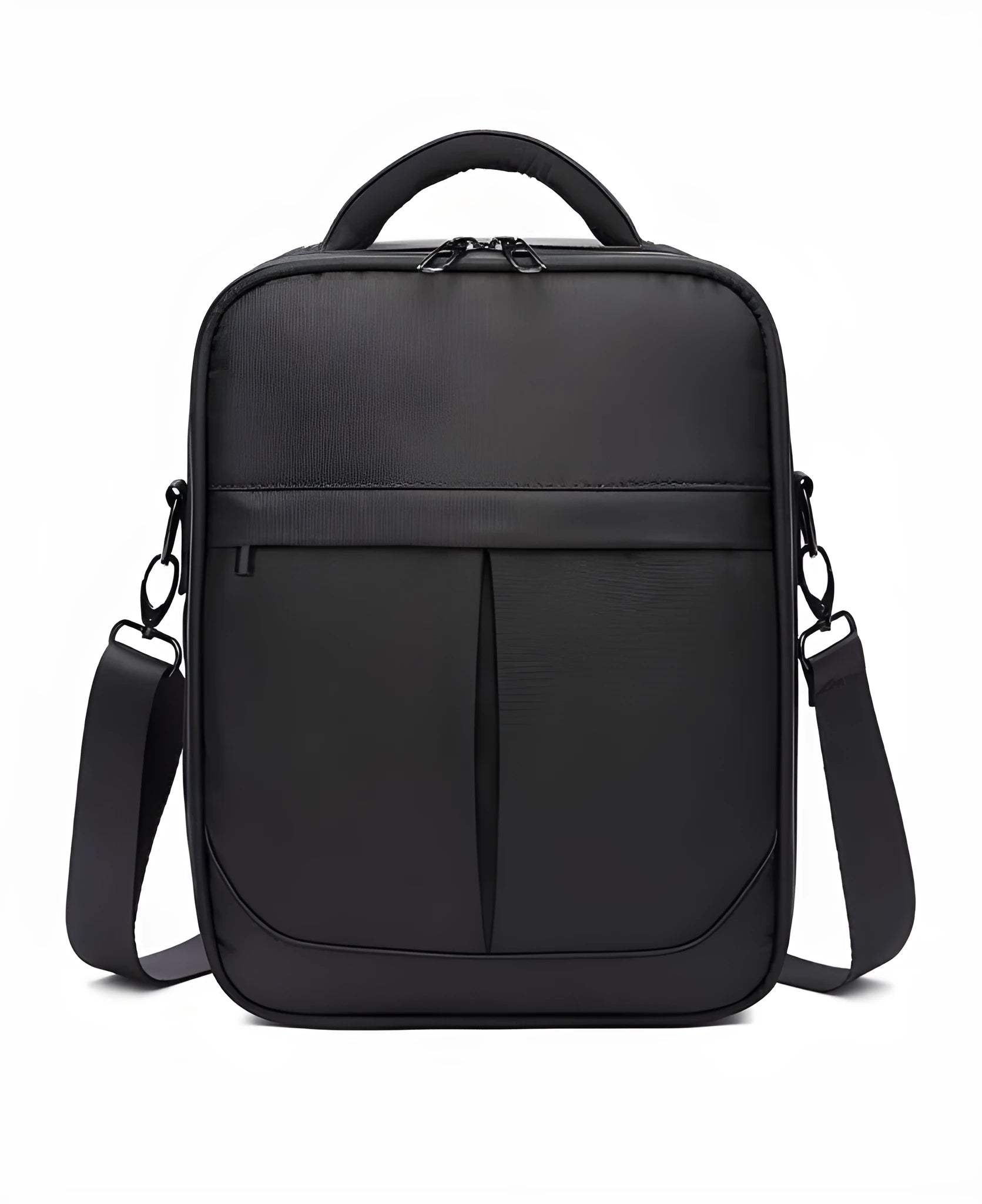 Black Oxford fabric men's shoulder messenger bag with adjustable strap