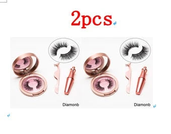 Magnetic Liquid Eyeliner and False Lashes Set - Easy Application, No Glue Needed