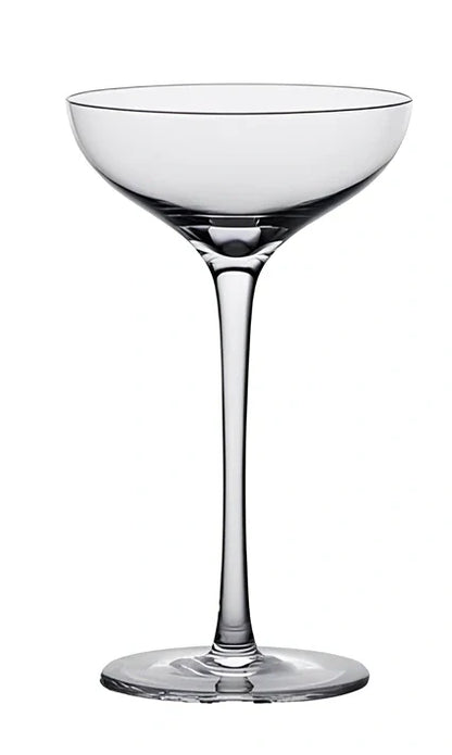 Creative transparent lead-free glass cup with seamless flat base for cocktails, 210ml capacity