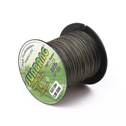 PE Strong Horse Braided Fishing Line 300 M in camouflage colors for stealth fishing