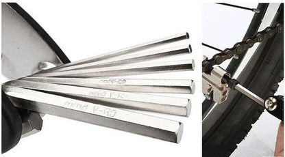 Compact steel bicycle repair combination tool with multiple functions