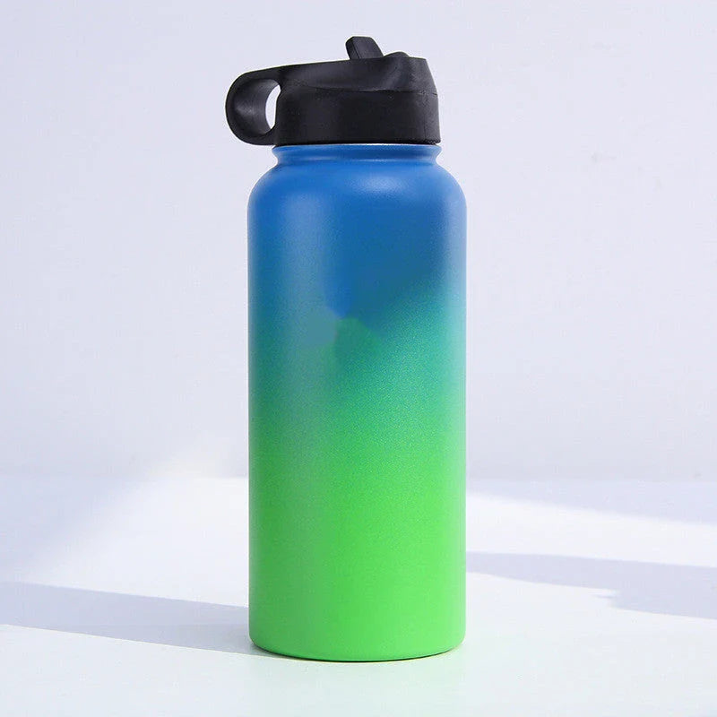 Premium stainless steel insulated water bottle in various colors, perfect for outdoor activities and hydration