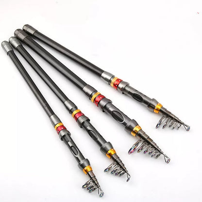 Carbon fiber mini sea fishing rod in photo color, lengths 1.8m to 3.6m