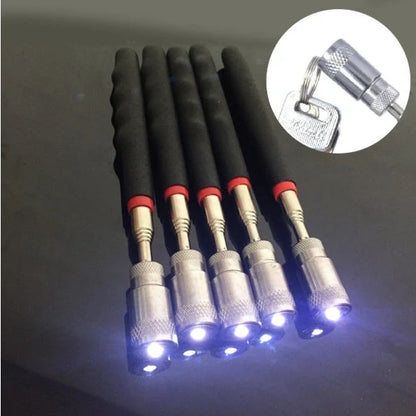 LED Magnetic Pick Up Tool with telescopic shaft and LED light for retrieving small metal objects