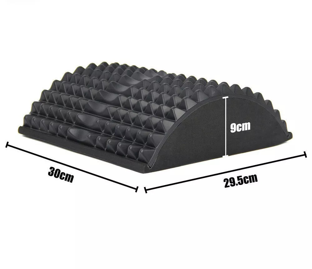 Drop-shaped back waist pad yoga mat in blue, pink, or black for targeted support during yoga