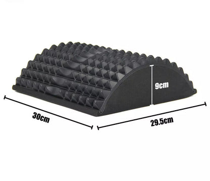 Drop-shaped back waist pad yoga mat in blue, pink, or black for targeted support during yoga