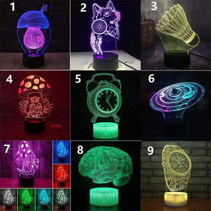 Modern LED desk lamp with remote control and touch operation on black base with colourful lighting