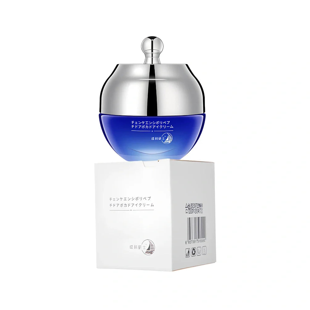 Anti-wrinkle firming eye cream in 15ml tube with peptide formula for dark circles