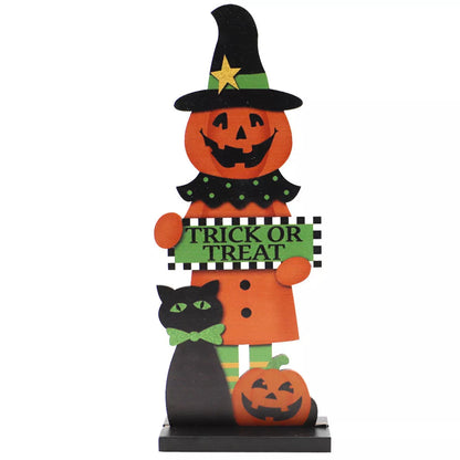 Halloween Pumpkin Man Witch Table Decoration in premium plywood with unique pavilions design