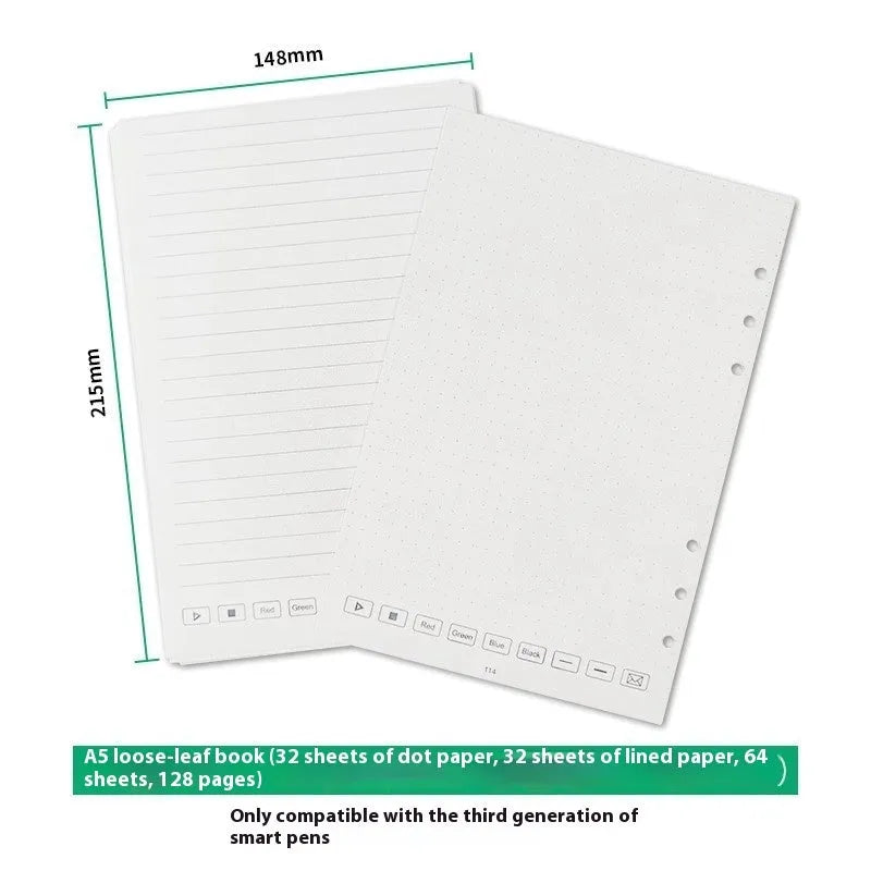 Zodiac Forest spiral notebook refill paper pack with 64 sheets and 9 writing refills