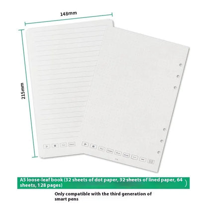 Zodiac Forest spiral notebook refill paper pack with 64 sheets and 9 writing refills