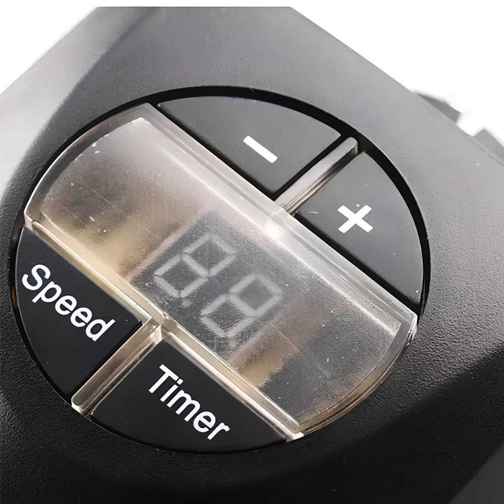 Compact white electric wall heater showing control buttons and ceramic heating element