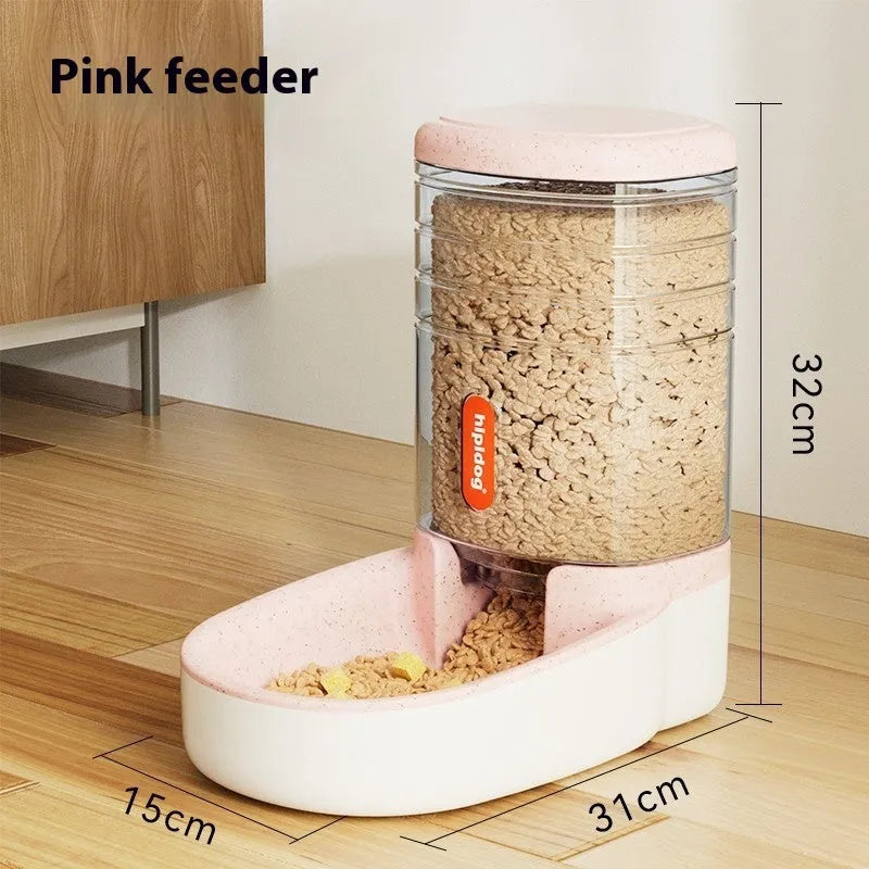Automatic pet water fountain and feeder in a choice of colours with 3.8-litre capacity.