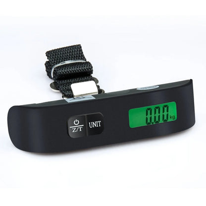 T-shaped electronic luggage scale, 16cm x 3cm, black or blue, wild LCD screen with background light