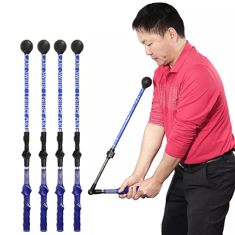 Action Corrector Golf Swing Auxiliary Practice Appliance in black and blue