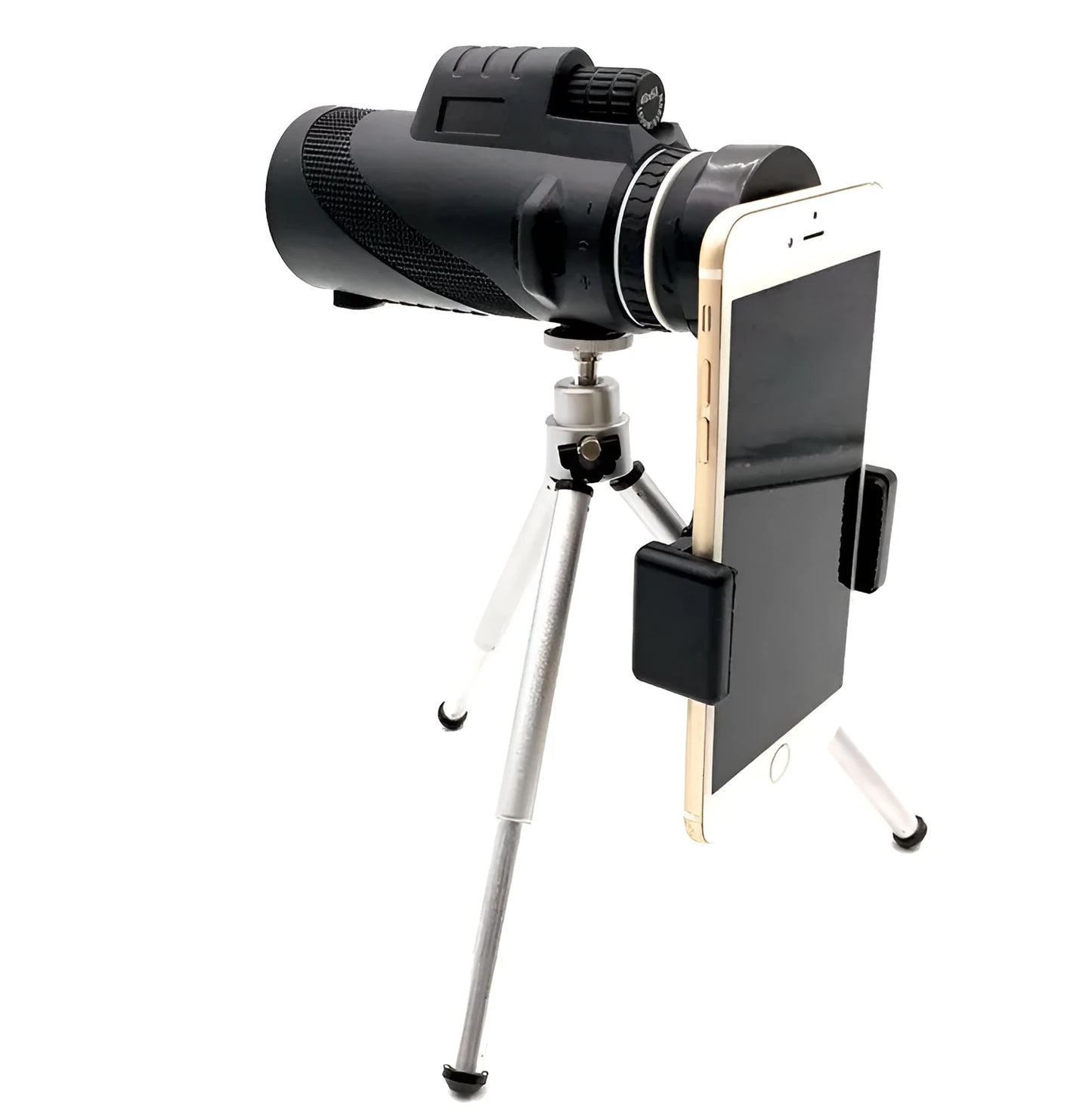 Black HD 40x60 monocular telescope with 60mm objective lens on a table.