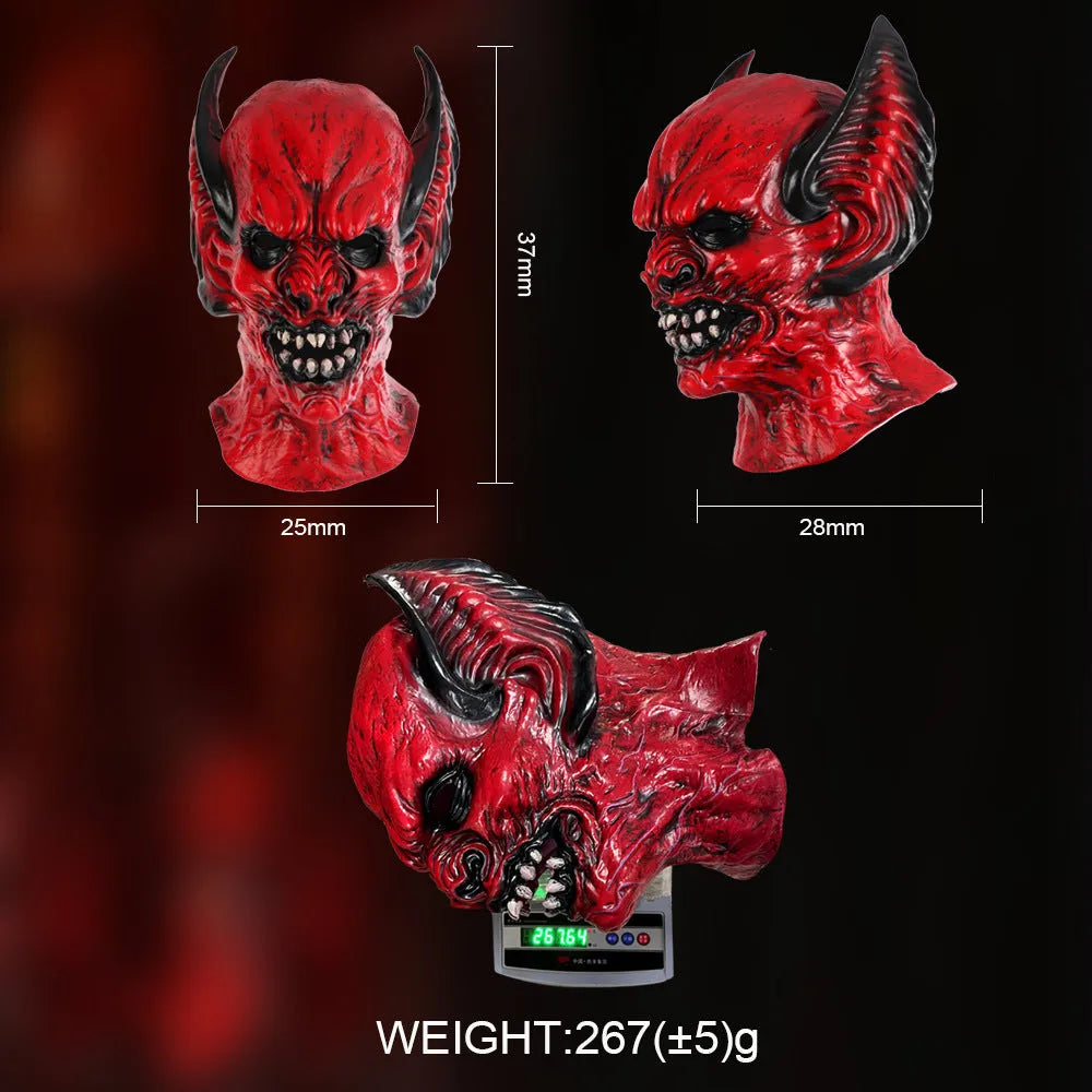 Red bat head cover mask made from RP foam for Halloween and Christmas costume dress-up