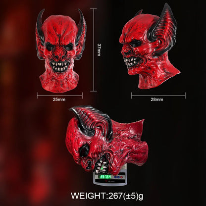 Red bat head cover mask made from RP foam for Halloween and Christmas costume dress-up