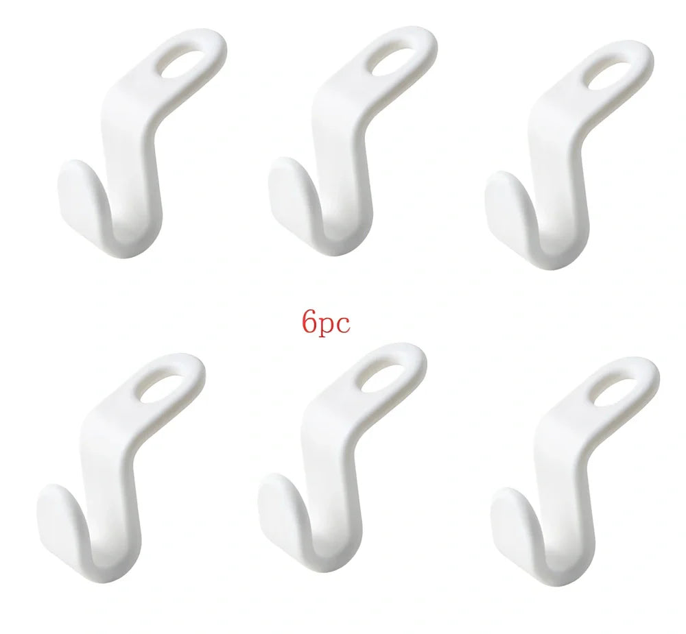 Plastic closet stack hanger rack with 6cm connectors for vertical wardrobe organisation
