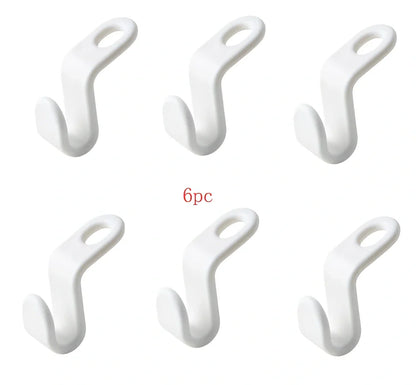 Plastic closet stack hanger rack with 6cm connectors for vertical wardrobe organisation