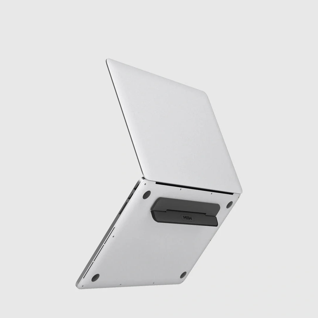 Portable laptop stand with 8° tilt angle for ergonomic neck protection