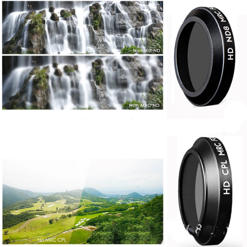 DJI Mavic Filter Set Professional Multi-Filter Pack for Aerial Photography with ND4 ND8 ND16 ND32 UV CPL Lens Attachments Slim Design Compatible with DJI Mavic Series Drones