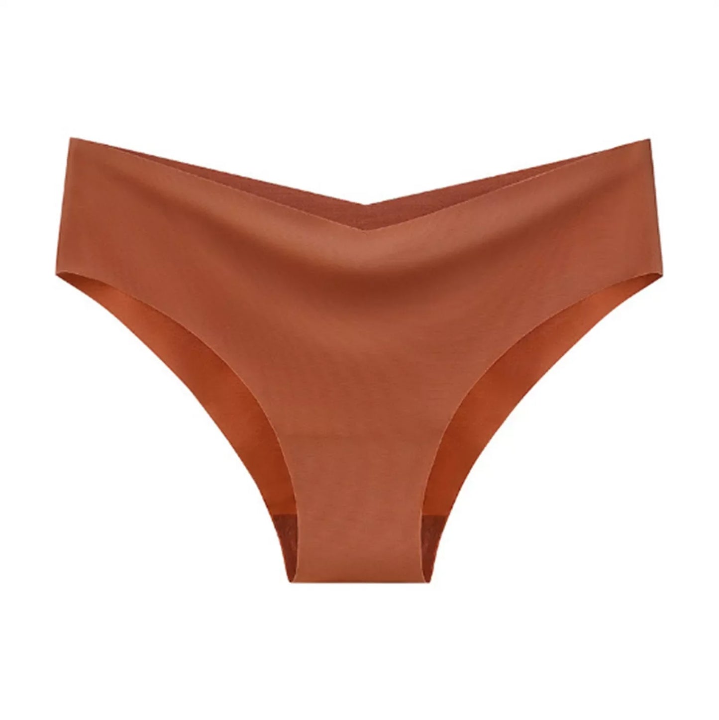 Women's V-shaped Waistband Seamless Ice Silk Panties in a 5-color set