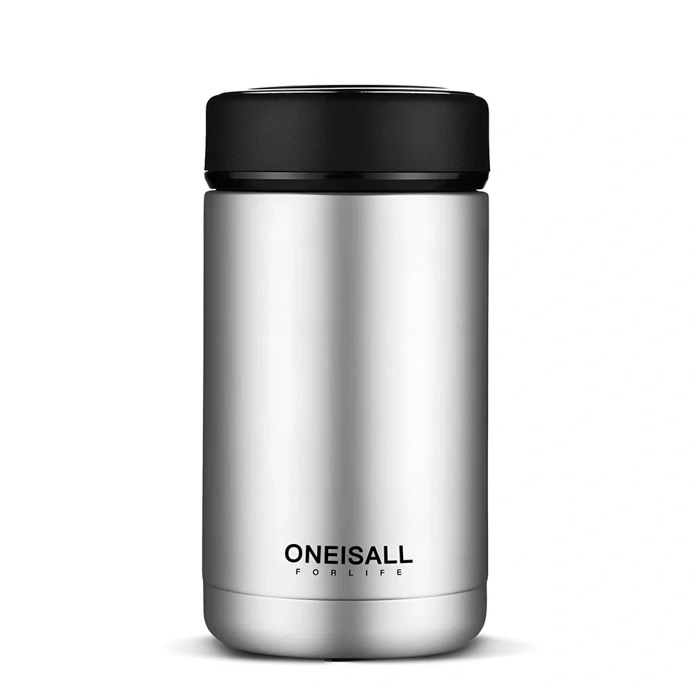 ONE IS ALL 400ml stainless steel insulated cup with 7.5cm diameter, black colour option