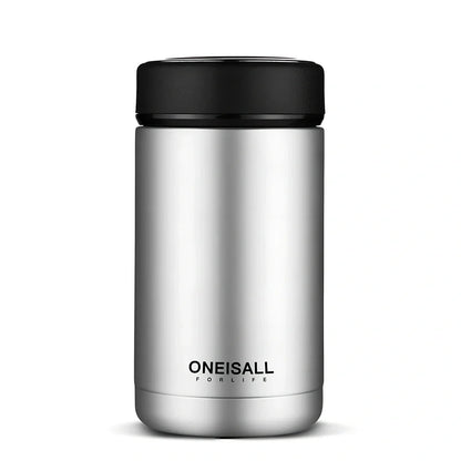 ONE IS ALL 400ml stainless steel insulated cup with 7.5cm diameter, black colour option