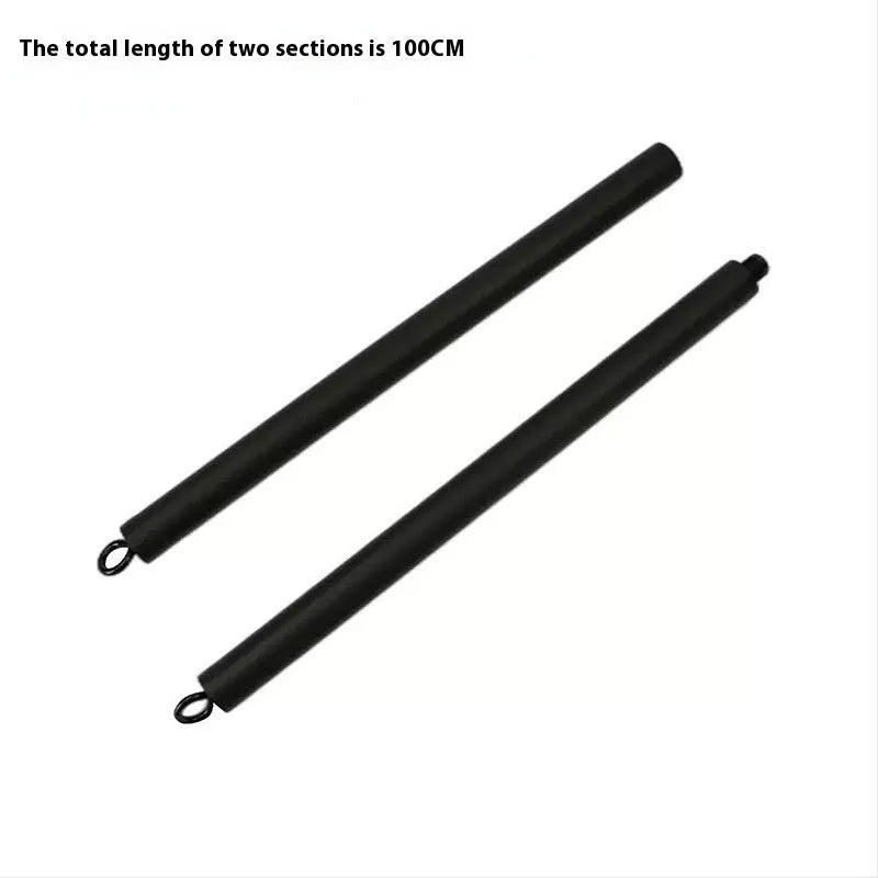 Pull rope resistance training stick with two-segment push-and-pull rod design for yoga, Pilates, and home fitness exercises