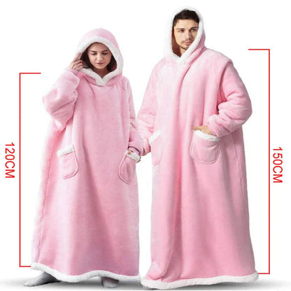 Cozy TV Blanket Hoodie in a variety of colors, featuring a plush polyester design with a front pocket and adjustable drawstring hood