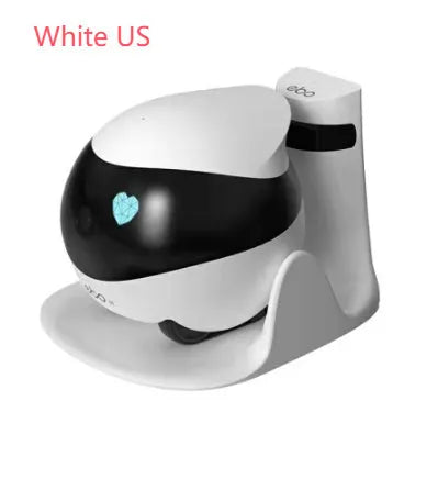 Smart home mobile surveillance robot camera with compact design and automatic docking station