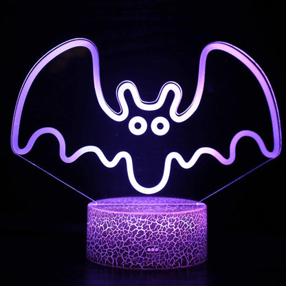 Acrylic 3D touch USB table lamp with colourful lighting on 9.5cm by 4cm ABS base