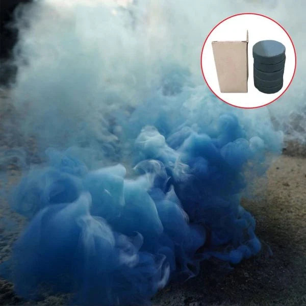 Vibrant colored smoke bombs creating a dramatic, captivating atmosphere for photography, events, and live performances.