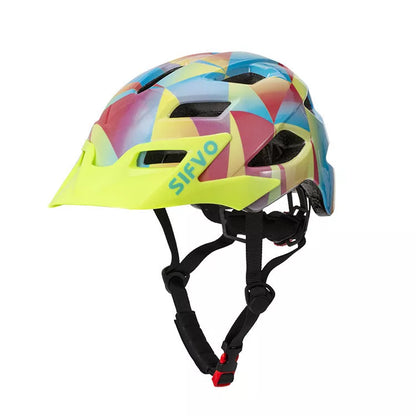 Children's bicycle and skateboard helmet in multiple colors, adjustable for a secure fit