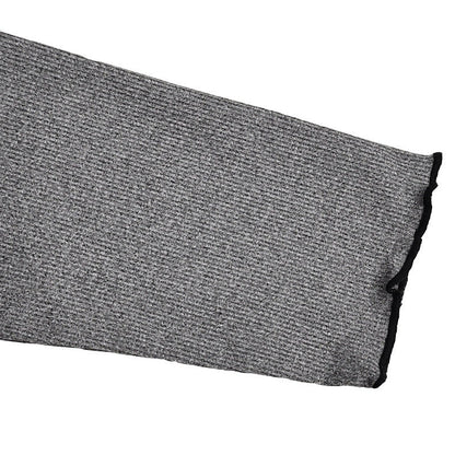 Women's half-high collar long sleeves t-shirt in rib sunken stripe fabric, available in multiple colors