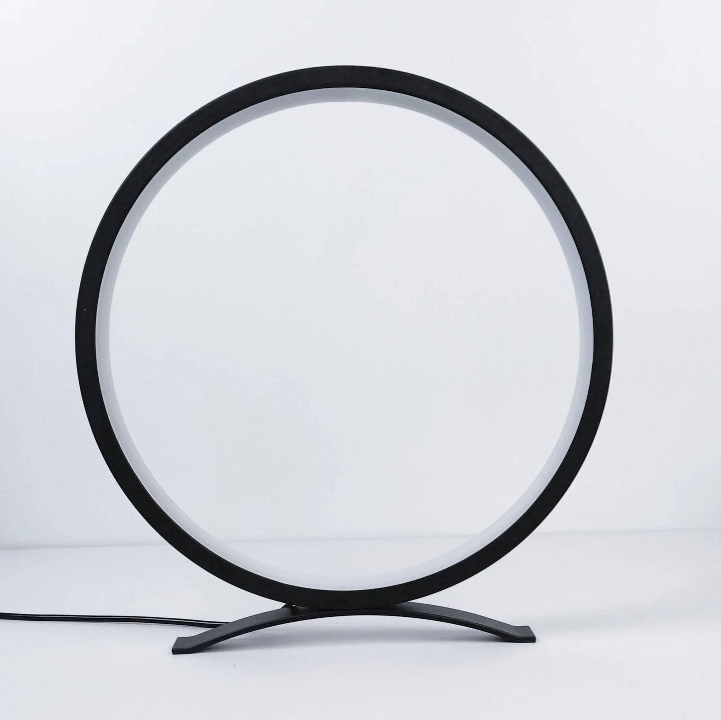 Black study desk lamp with USB cable and adjustable 25cm height mechanism