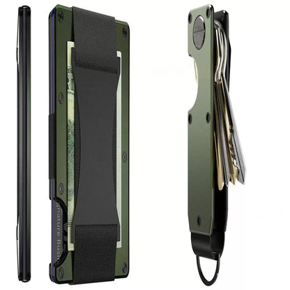 Metal carbon fiber wallet with RFID blocking technology in various colors