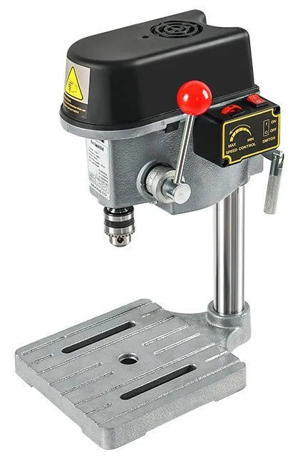 Mini bench drill milling machine with steel construction and chuck for drilling bits