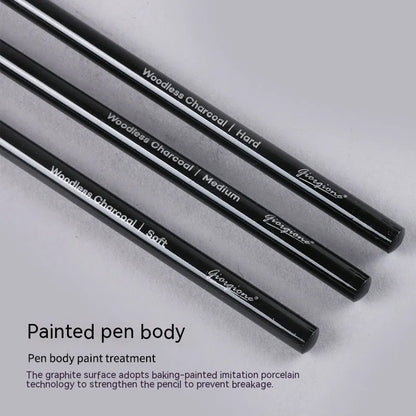 Carbonized Pencil Suit with six graphite and three carbonized pencils on suction card packaging