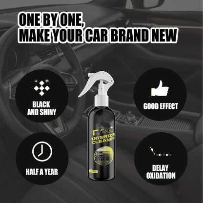 120ml bottle of car interior cleaner for leather and plastic dashboard renovation.