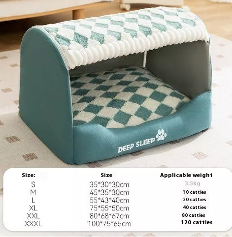 Small dog three-dimensional bear curved room kennel with removable nest in various colors
