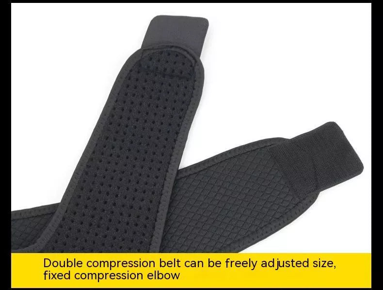 Adjustable black elbow pad for basketball and tennis sports protection